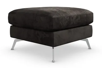 Ocean Lyx Fotpall - Mörkgrå/Sammet - Möbler - Fåtölj & stolar - Pall & puff - Fotpallar