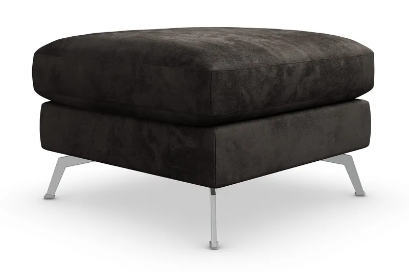 Ocean Lyx Fotpall - Mörkgrå/Sammet - Möbler - Fåtölj & stolar - Pall & puff - Fotpallar
