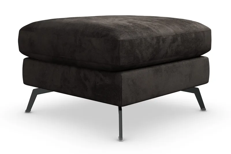 Ocean Lyx Fotpall - Mörkgrå/Sammet - Möbler - Fåtölj & stolar - Pall & puff - Fotpallar