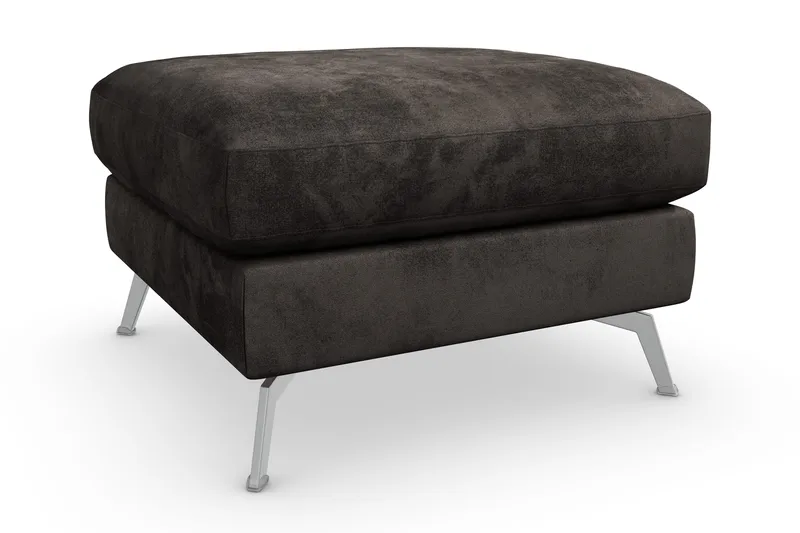 Ocean Lyx Fotpall - Mörkgrå/Sammet - Möbler - Fåtölj & stolar - Pall & puff - Fotpallar