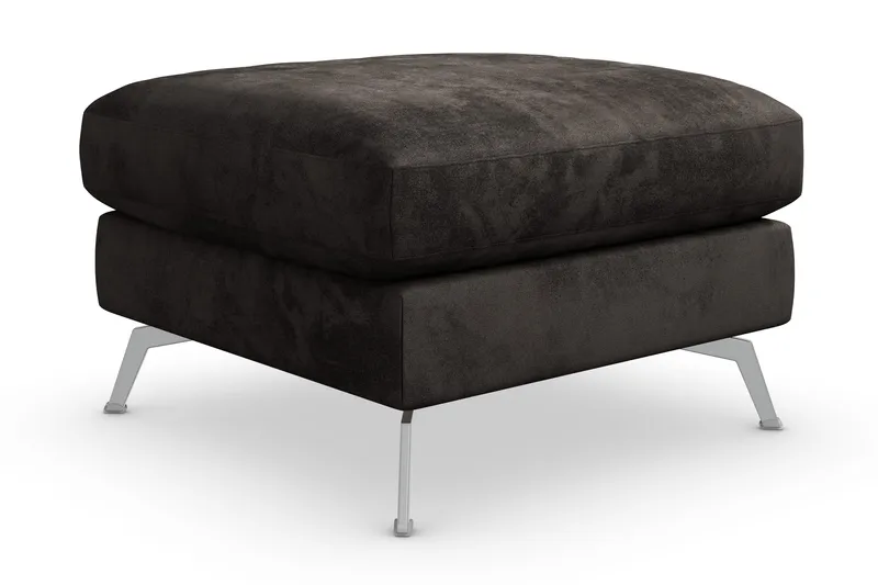 Ocean Lyx Fotpall - Mörkgrå/Sammet - Möbler - Fåtölj & stolar - Pall & puff - Fotpallar