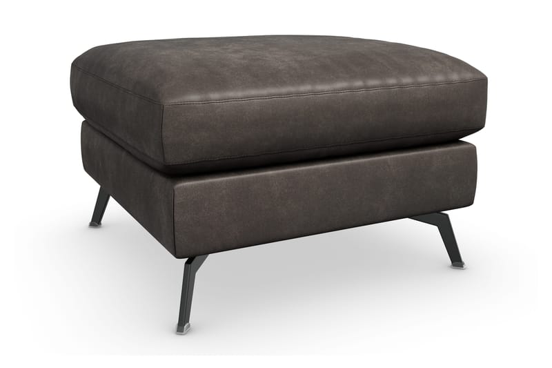 Ocean Lyx Fotpall - Svart/Läder - Möbler - Fåtölj & stolar - Pall & puff - Fotpallar