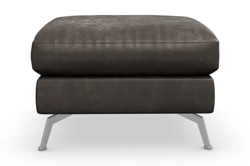 Ocean Lyx Fotpall - Svart/Läder - Möbler - Fåtölj & stolar - Pall & puff - Fotpallar