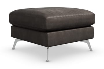 Ocean Lyx Fotpall - Svart/Läder - Möbler - Fåtölj & stolar - Pall & puff - Fotpallar