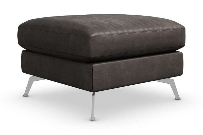 Ocean Lyx Fotpall - Svart/Läder - Möbler - Fåtölj & stolar - Pall & puff - Fotpallar