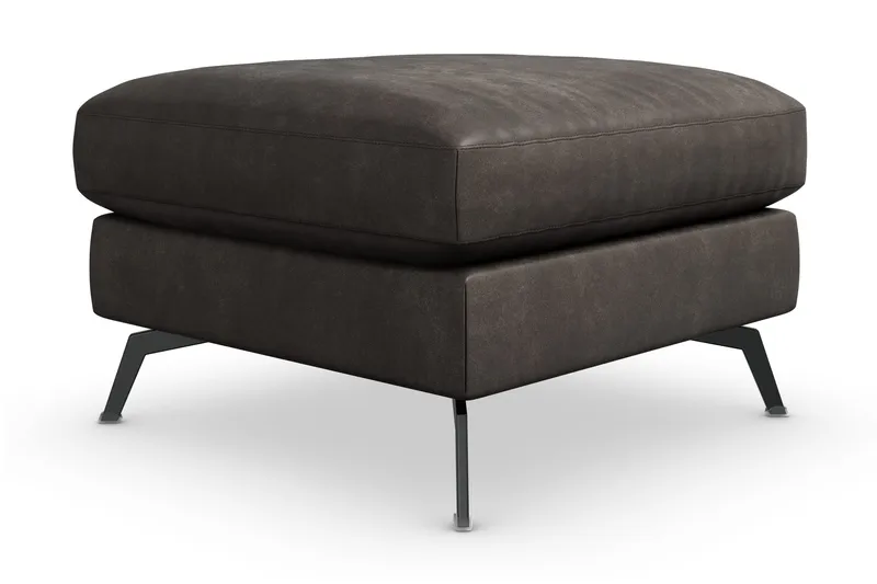 Ocean Lyx Fotpall, Svart/Läder