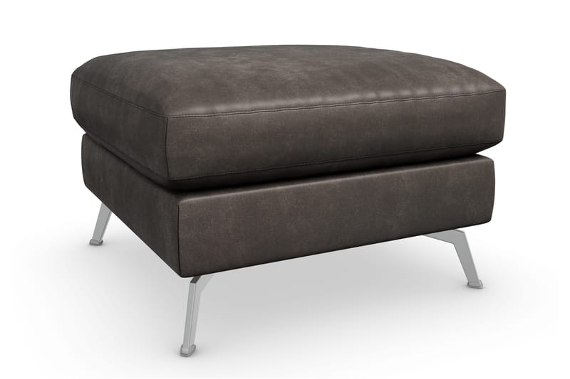 Ocean Lyx Fotpall - Svart/Läder - Möbler - Fåtölj & stolar - Pall & puff - Fotpallar