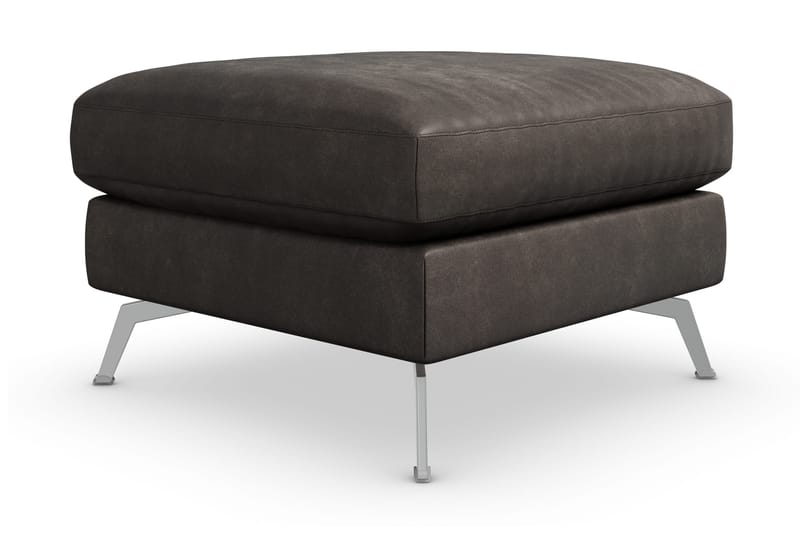 Ocean Lyx Fotpall - Svart/Läder - Möbler - Fåtölj & stolar - Pall & puff - Fotpallar