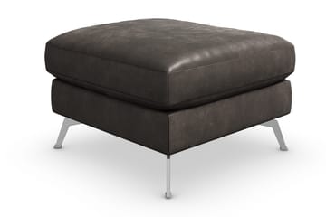 Ocean Lyx Fotpall - Svart/Läder - Möbler - Fåtölj & stolar - Pall & puff - Fotpallar