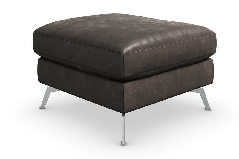 Ocean Lyx Fotpall - Svart/Läder - Möbler - Fåtölj & stolar - Pall & puff - Fotpallar