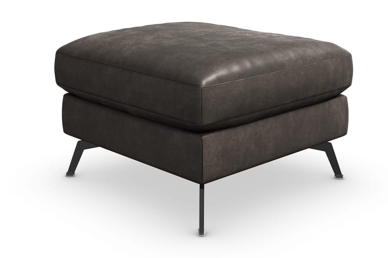 Ocean Lyx Fotpall - Svart/Läder - Möbler - Fåtölj & stolar - Pall & puff - Fotpallar