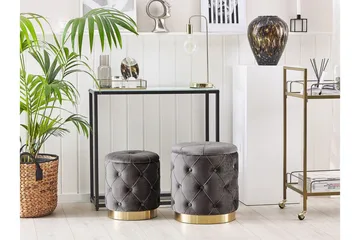 Olingskog Fotpall med Förvaring 2-pack - Grå - Möbler - Fåtölj & stolar - Pall & puff - Fotpallar