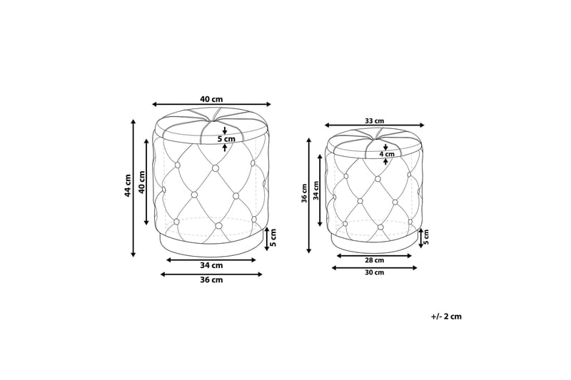 Olingskog Fotpall med Förvaring 2-pack - Vit - Möbler - Fåtölj & stolar - Pall & puff - Fotpallar