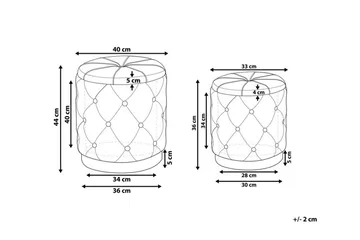 Olingskog Fotpall med Förvaring 2-pack - Grå - Möbler - Fåtölj & stolar - Pall & puff - Fotpallar