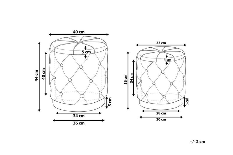 Olingskog Fotpall med Förvaring 2-pack - Grå - Möbler - Fåtölj & stolar - Pall & puff - Fotpallar