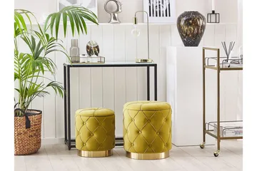 Olingskog Fotpall med Förvaring 2-pack - Gul - Möbler - Fåtölj & stolar - Pall & puff - Fotpallar