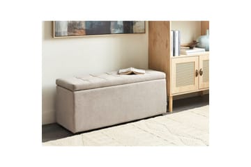 Fotpall Orem Beige/svart - Beige/svart - Möbler - Fåtölj & stolar - Pall & puff - Fotpallar