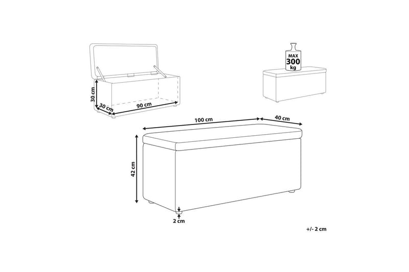 Fotpall Orem Blå/Svart - Blå/Svart - Möbler - Fåtölj & stolar - Pall & puff - Fotpallar