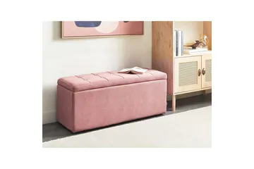 Fotpall Orem Rosa/Svart - Rosa/Svart - Möbler - Fåtölj & stolar - Pall & puff - Fotpallar