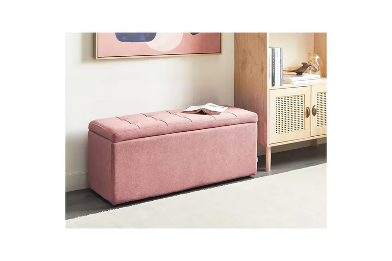 Fotpall Orem Rosa/Svart - Rosa/Svart - Möbler - Fåtölj & stolar - Pall & puff - Fotpallar