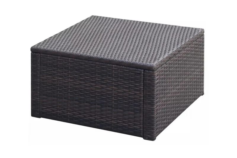 Fotpall ottoman 53x53x30 cm konstrotting brun - Fotpallar
