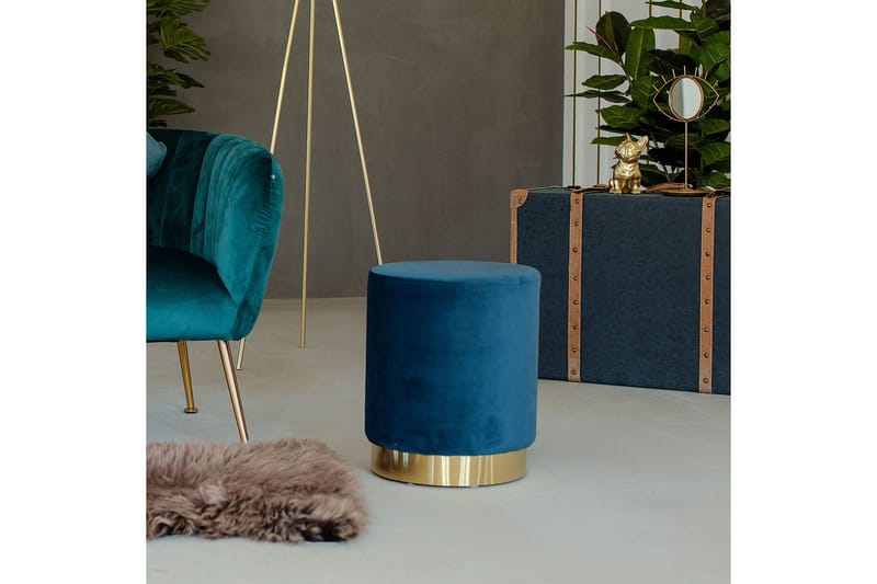 Pall La Perla - Blå - Möbler - Fåtölj & stolar - Pall & puff - Fotpallar