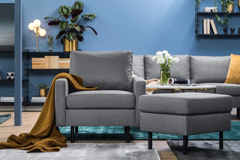 Peppe Fotpall - Ljusgrå - Möbler - Fåtölj & stolar - Pall & puff - Fotpallar