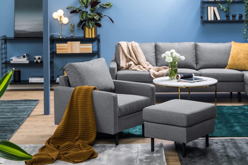 Peppe Fotpall - Ljusgrå - Möbler - Fåtölj & stolar - Pall & puff - Fotpallar