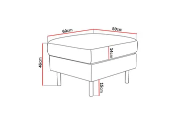 Peppe Fotpall - Mörkgrå - Möbler - Fåtölj & stolar - Pall & puff - Fotpallar