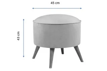 Phyllisann Fotpall - Gul - Möbler - Fåtölj & stolar - Pall & puff - Fotpallar