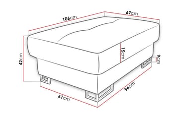 Reginia Fotpall 67 cm - Möbler - Fåtölj & stolar - Pall & puff - Fotpallar
