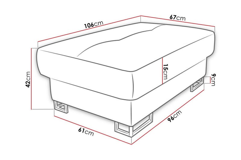 Reginia Fotpall 67 cm - Möbler - Fåtölj & stolar - Pall & puff - Fotpallar