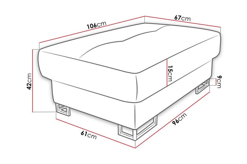 Reginia Fotpall 67 cm - Möbler - Fåtölj & stolar - Pall & puff - Fotpallar