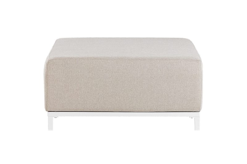 Fotpall Rovigo Beige/vit - Beige/vit - Möbler - Fåtölj & stolar - Pall & puff - Fotpallar