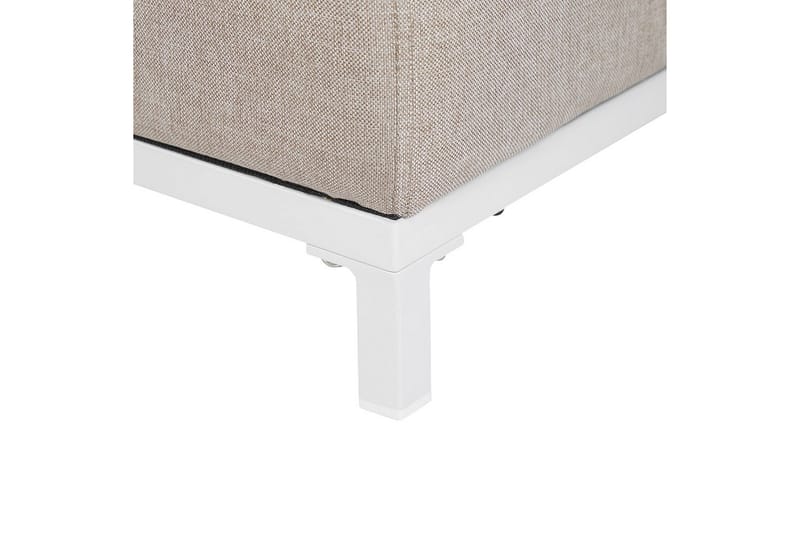 Fotpall Rovigo Beige/vit - Beige/vit - Möbler - Fåtölj & stolar - Pall & puff - Fotpallar