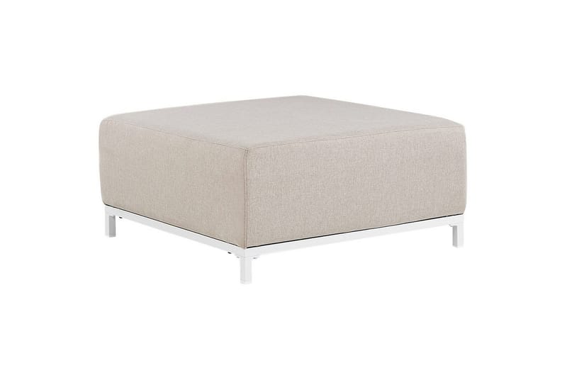 Fotpall Rovigo Beige/vit, Beige/vit