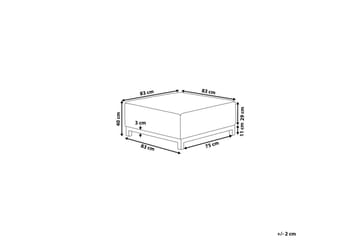 Fotpall Rovigo Grå/vit - Grå/vit - Möbler - Fåtölj & stolar - Pall & puff - Fotpallar