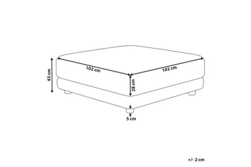 Fotpall Sigtuna Beige/svart - Beige/svart - Möbler - Fåtölj & stolar - Pall & puff - Fotpallar