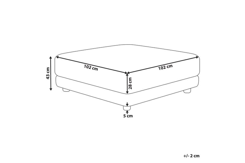 Fotpall Sigtuna Beige/svart - Beige/svart - Möbler - Fåtölj & stolar - Pall & puff - Fotpallar