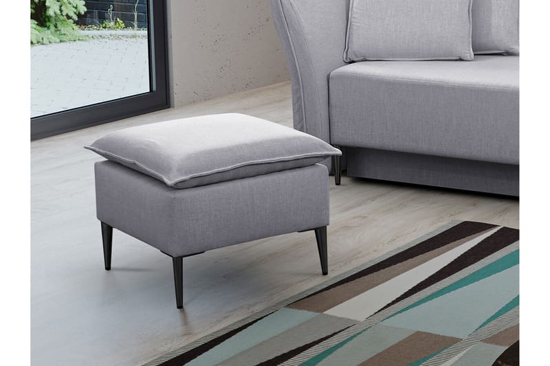 Staffin Fotpall 50 cm Light grey/Dark grey - Möbler - Fåtölj & stolar - Pall & puff - Fotpallar