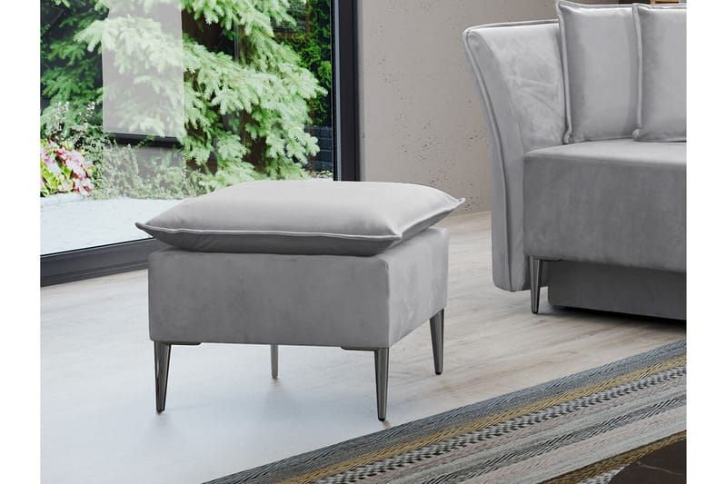 Staffin Fotpall 50 cm Light grey/Dark grey - Möbler - Fåtölj & stolar - Pall & puff - Fotpallar