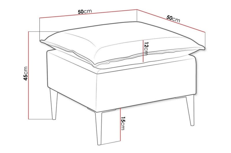Staffin Fotpall 50 cm - Möbler - Fåtölj & stolar - Pall & puff - Fotpallar