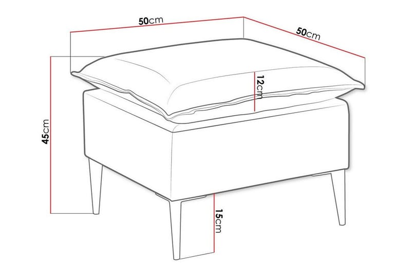 Staffin Fotpall 50 cm - Möbler - Fåtölj & stolar - Pall & puff - Fotpallar