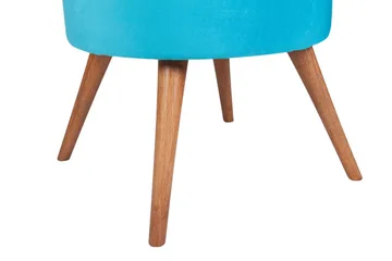 Stefanescu Fotpall - Turkos - Möbler - Fåtölj & stolar - Pall & puff - Fotpallar