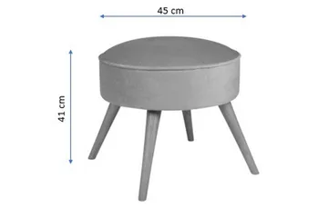 Stefanescu Fotpall - Turkos - Möbler - Fåtölj & stolar - Pall & puff - Fotpallar