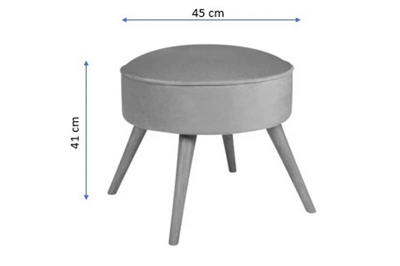 Stefanescu Fotpall - Turkos - Möbler - Fåtölj & stolar - Pall & puff - Fotpallar