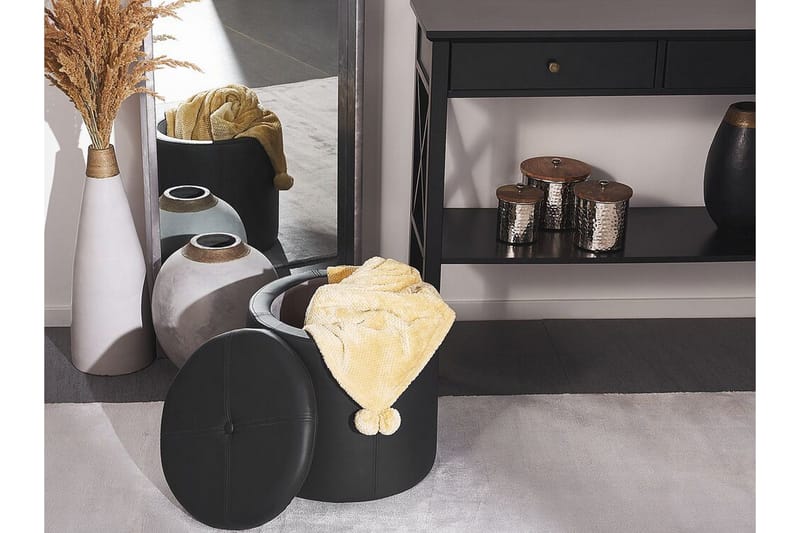Syosset Fotpall med Förvaring - Svart - Möbler - Fåtölj & stolar - Pall & puff - Fotpallar