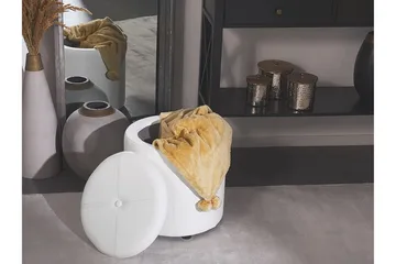 Syosset Fotpall med Förvaring - Vit - Möbler - Fåtölj & stolar - Pall & puff - Fotpallar