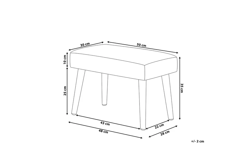 Takoma Fotpall 30|50 cm - Grå - Möbler - Fåtölj & stolar - Pall & puff - Fotpallar
