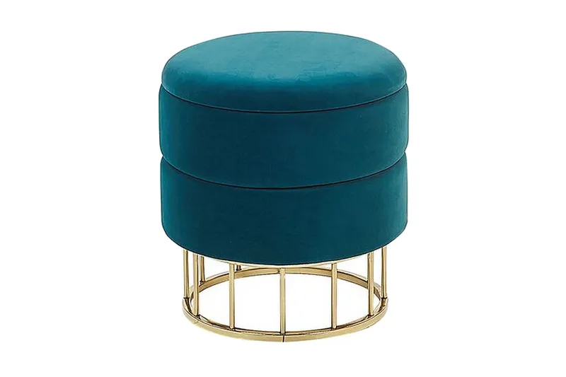 Tomakulla Fotpall med Förvaring, Blå